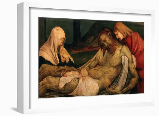 Christ Placed in the Tomb, from Predella to the Isenheim Altarpiece, C.1515 (Detail)-Matthias Grünewald-Framed Giclee Print