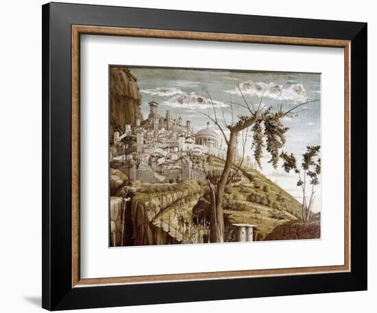 Christ Praying in the Garden of Olive Trees, Left Part of the Predelle, Altarpiece of San Zeno (Tem-Andrea Mantegna-Framed Giclee Print