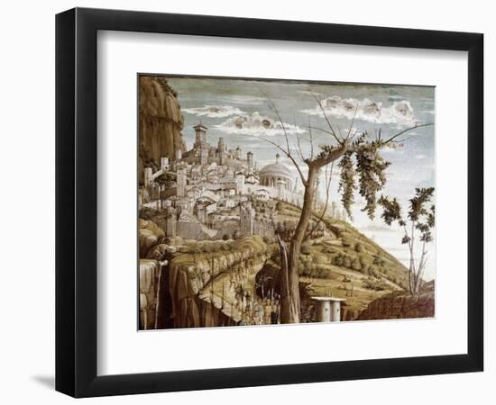 Christ Praying in the Garden of Olive Trees, Left Part of the Predelle, Altarpiece of San Zeno (Tem-Andrea Mantegna-Framed Giclee Print