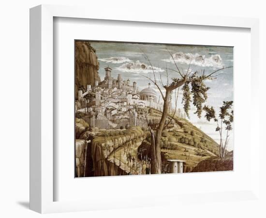 Christ Praying in the Garden of Olive Trees, Left Part of the Predelle, Altarpiece of San Zeno (Tem-Andrea Mantegna-Framed Giclee Print