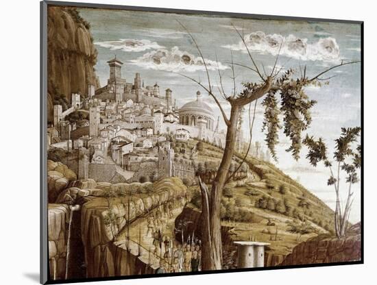 Christ Praying in the Garden of Olive Trees, Left Part of the Predelle, Altarpiece of San Zeno (Tem-Andrea Mantegna-Mounted Giclee Print