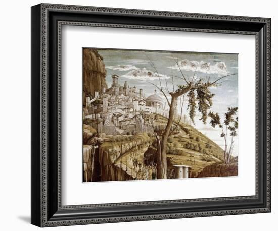 Christ Praying in the Garden of Olive Trees, Left Part of the Predelle, Altarpiece of San Zeno (Tem-Andrea Mantegna-Framed Giclee Print