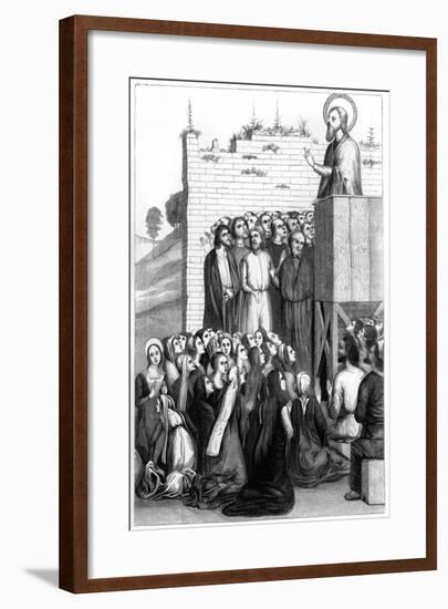 Christ Preaching, 15th Century-A Bisson-Framed Giclee Print