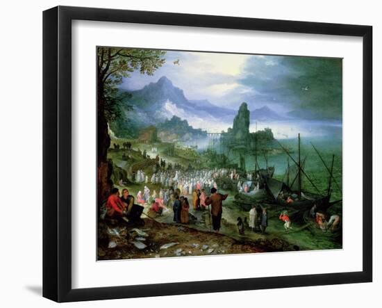 Christ Preaching on the Sea of Galilee-Jan Brueghel the Elder-Framed Giclee Print