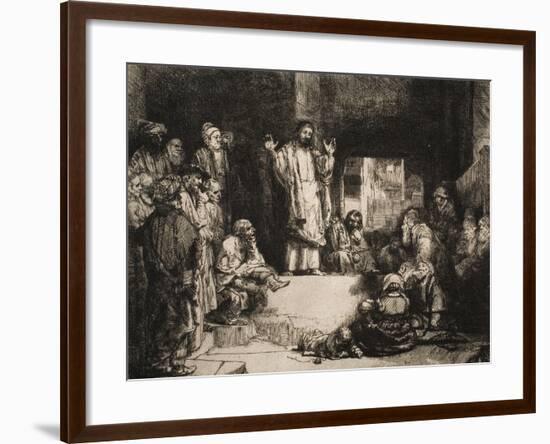 Christ Preaching, or La Petite Tombe, 1652-null-Framed Giclee Print