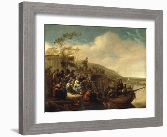 Christ Preaching to the Multitude-Jacob Willemsz De Wet-Framed Giclee Print