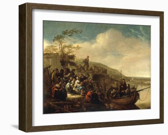 Christ Preaching to the Multitude-Jacob Willemsz De Wet-Framed Giclee Print