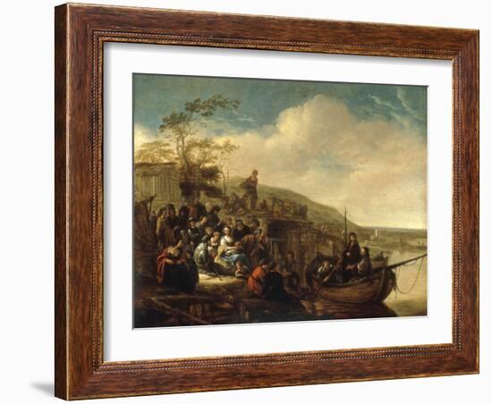 Christ Preaching to the Multitude-Jacob Willemsz De Wet-Framed Giclee Print