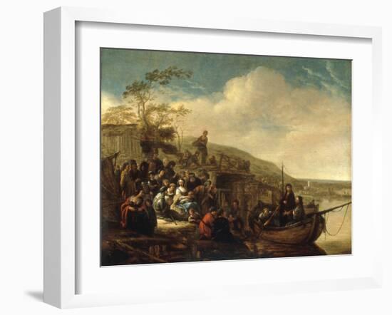 Christ Preaching to the Multitude-Jacob Willemsz De Wet-Framed Giclee Print