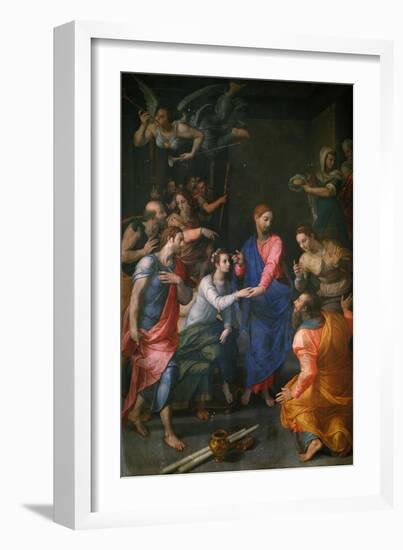 Christ, Raising of Jairus' Daughter-Agnolo Bronzino-Framed Giclee Print