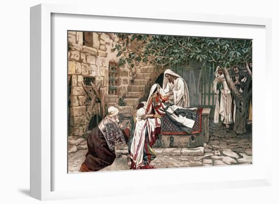 Christ Raising the Daughter of Jairus, Governor of the Synagogue, from the Dead, 1897-James Jacques Joseph Tissot-Framed Giclee Print