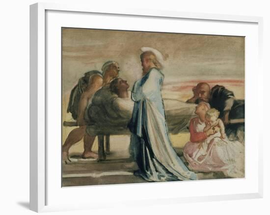 Christ Raising the Dead-Louisa Anne Waterford-Framed Giclee Print