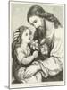 Christ Receiving a Child-null-Mounted Giclee Print