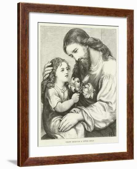 Christ Receiving a Child-null-Framed Giclee Print