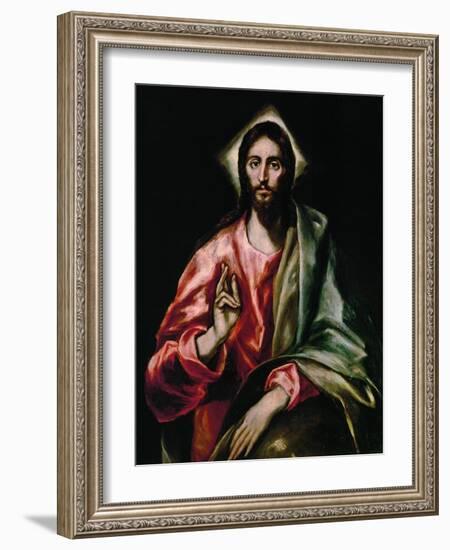 Christ Redeemer, 1610-1614-El Greco-Framed Giclee Print