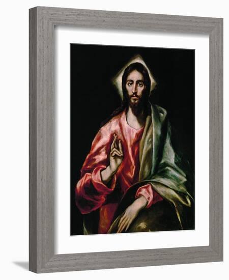 Christ Redeemer, 1610-1614-El Greco-Framed Giclee Print