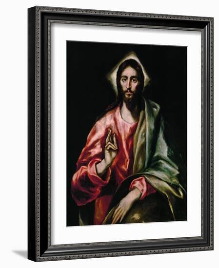 Christ Redeemer, 1610-1614-El Greco-Framed Giclee Print