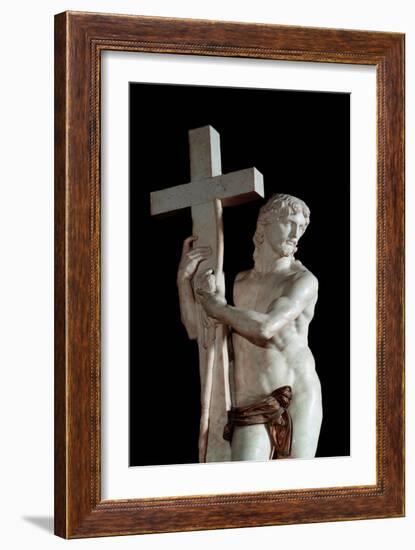 Christ Redeemer with the Cross, Detail (Marble Sculpture, 1519-1520)-Michelangelo Buonarroti-Framed Giclee Print