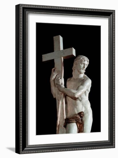 Christ Redeemer with the Cross, Detail (Marble Sculpture, 1519-1520)-Michelangelo Buonarroti-Framed Giclee Print