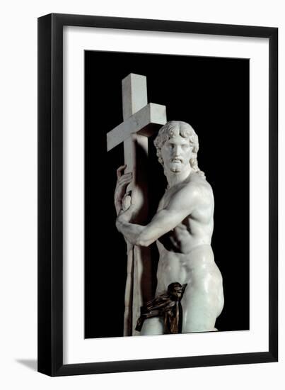 Christ Redeemer with the Cross, Detail (Marble Sculpture, 1519-1520)-Michelangelo Buonarroti-Framed Giclee Print