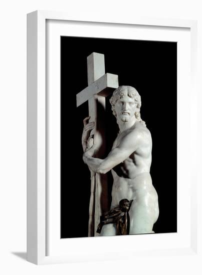 Christ Redeemer with the Cross, Detail (Marble Sculpture, 1519-1520)-Michelangelo Buonarroti-Framed Giclee Print
