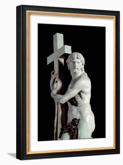 Christ Redeemer with the Cross, Detail (Marble Sculpture, 1519-1520)-Michelangelo Buonarroti-Framed Giclee Print