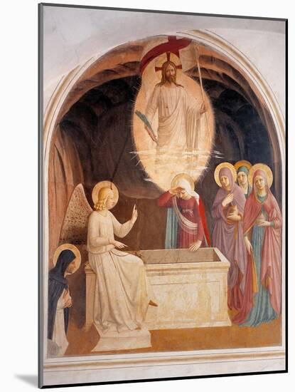 Christ Resurrected or The Message of the Angel-Beato Angelico-Mounted Art Print