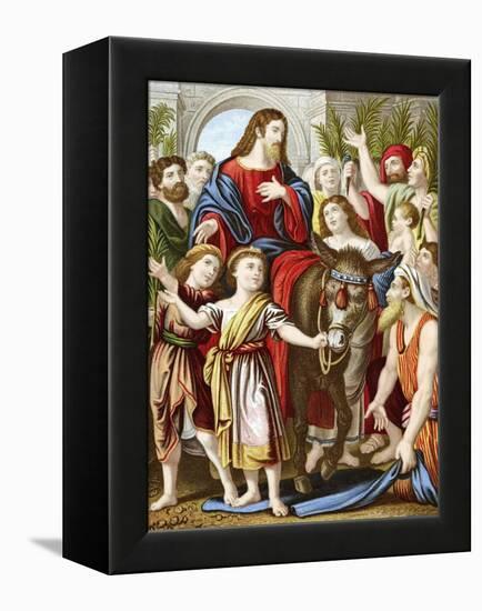 Christ Riding into Jerusalem on an Ass, C1860-null-Framed Premier Image Canvas