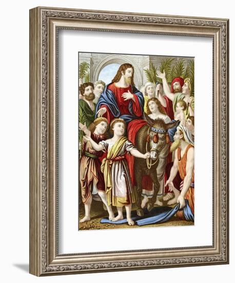 Christ Riding into Jerusalem on an Ass, C1860-null-Framed Giclee Print