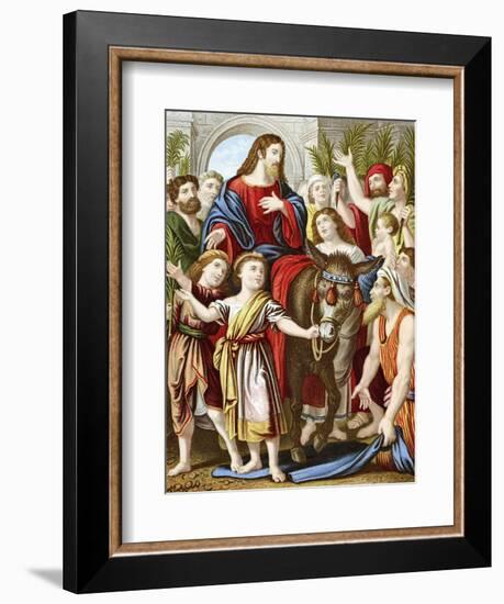 Christ Riding into Jerusalem on an Ass, C1860-null-Framed Giclee Print