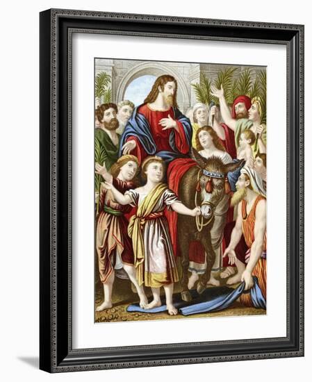 Christ Riding into Jerusalem on an Ass, C1860-null-Framed Giclee Print