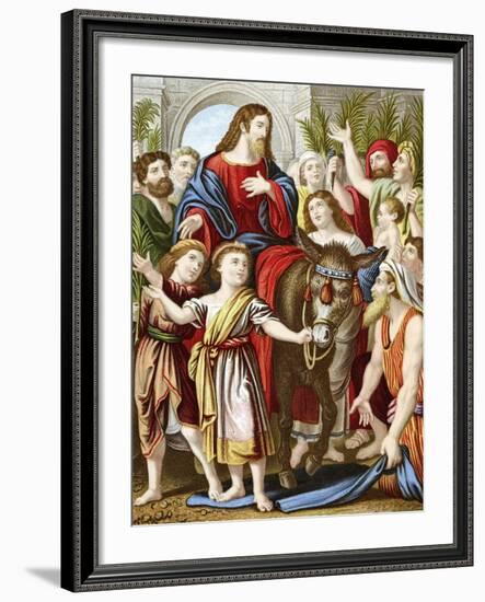 Christ Riding into Jerusalem on an Ass, C1860-null-Framed Giclee Print