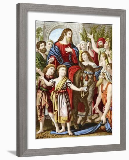 Christ Riding into Jerusalem on an Ass, C1860-null-Framed Giclee Print