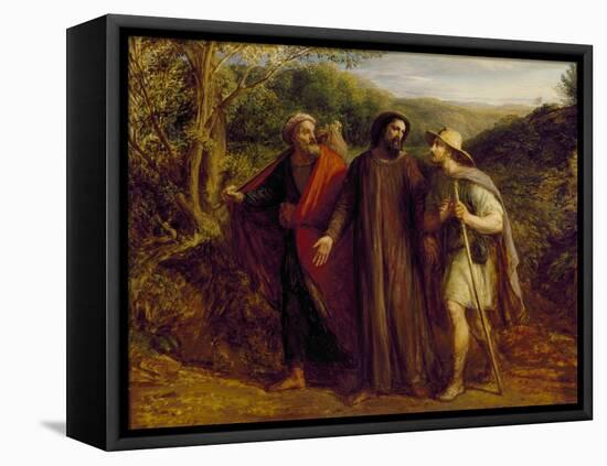 Christ's Appearance to the Two Disciples Journeying to Emmaus, 1835-John Linnell-Framed Premier Image Canvas