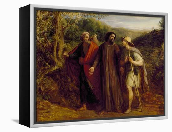 Christ's Appearance to the Two Disciples Journeying to Emmaus, 1835-John Linnell-Framed Premier Image Canvas