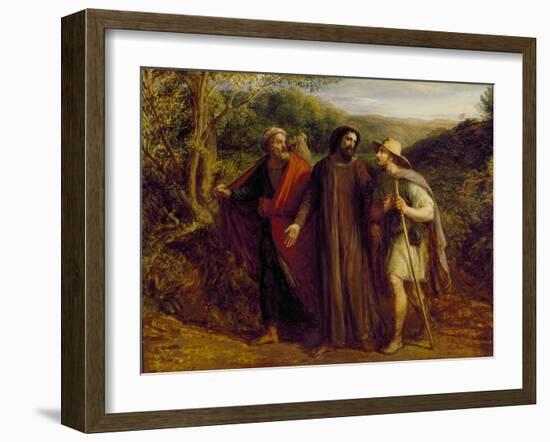 Christ's Appearance to the Two Disciples Journeying to Emmaus, 1835-John Linnell-Framed Giclee Print