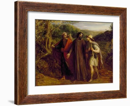 Christ's Appearance to the Two Disciples Journeying to Emmaus, 1835-John Linnell-Framed Giclee Print