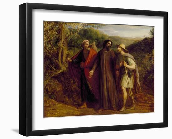 Christ's Appearance to the Two Disciples Journeying to Emmaus, 1835-John Linnell-Framed Giclee Print