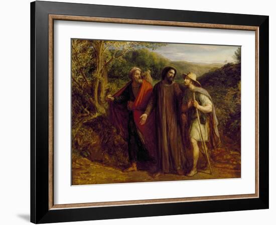 Christ's Appearance to the Two Disciples Journeying to Emmaus, 1835-John Linnell-Framed Giclee Print