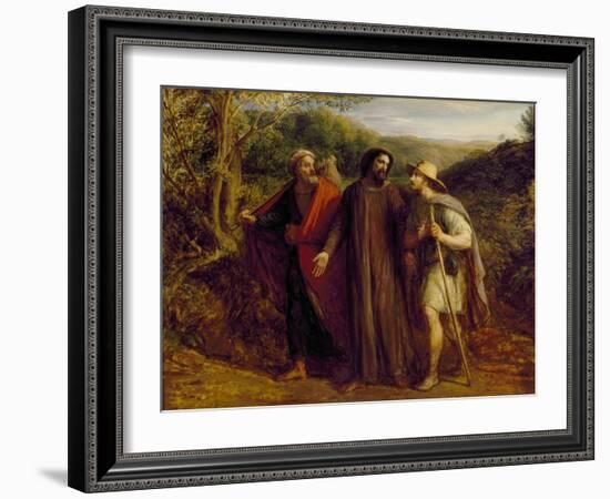 Christ's Appearance to the Two Disciples Journeying to Emmaus, 1835-John Linnell-Framed Giclee Print