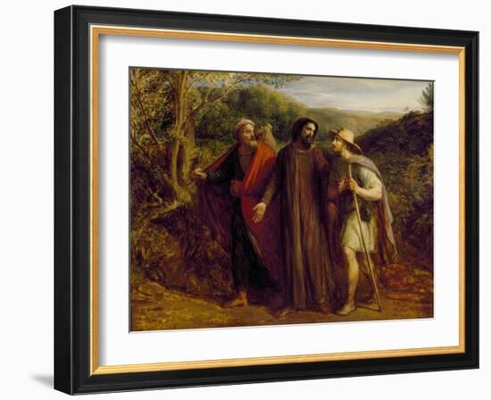 Christ's Appearance to the Two Disciples Journeying to Emmaus, 1835-John Linnell-Framed Giclee Print