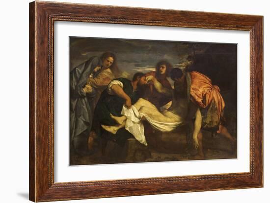 Christ's Deposition in the Tomb-Titian (Tiziano Vecelli)-Framed Giclee Print