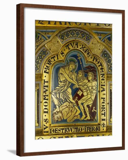 Christ's Descent into Hell, Enamel, Verdun Altar, Begun 1181-Nicholas of Verdun-Framed Giclee Print