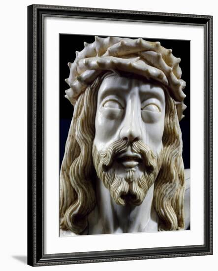 Christ's Face, Detail from an Ivory Crucifix Found on Board-null-Framed Giclee Print