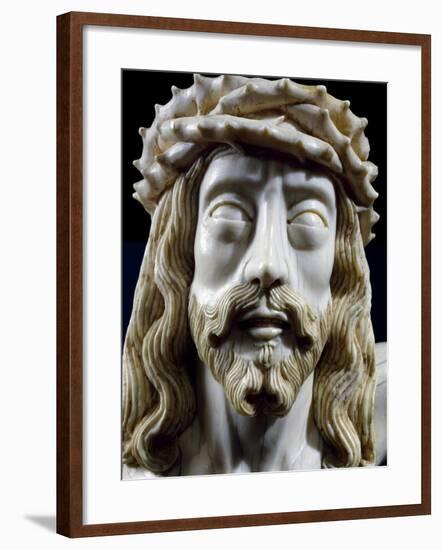 Christ's Face, Detail from an Ivory Crucifix Found on Board-null-Framed Giclee Print