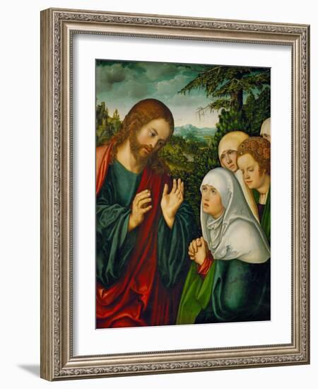 Christ's Farewell to the Holy Women, circa 1520-Lucas Cranach the Elder-Framed Giclee Print