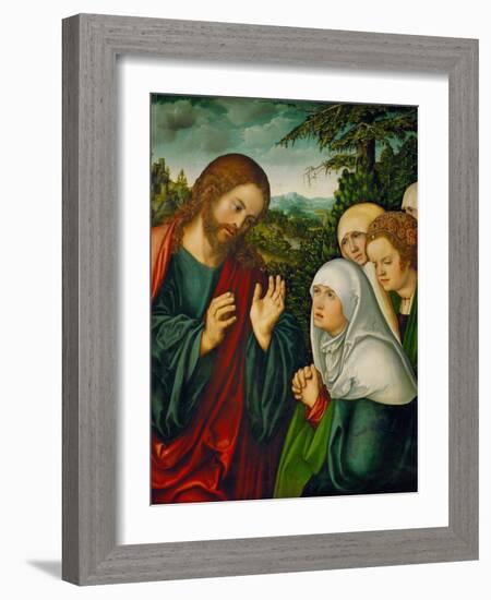 Christ's Farewell to the Holy Women, circa 1520-Lucas Cranach the Elder-Framed Giclee Print