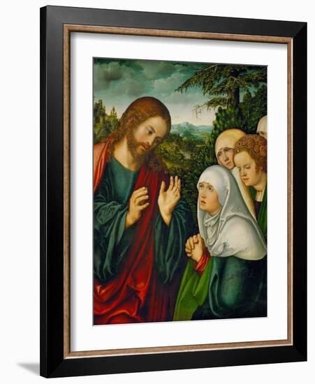 Christ's Farewell to the Holy Women, circa 1520-Lucas Cranach the Elder-Framed Giclee Print