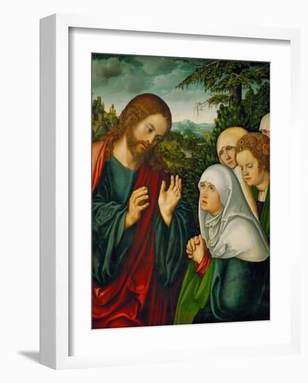 Christ's Farewell to the Holy Women, circa 1520-Lucas Cranach the Elder-Framed Giclee Print