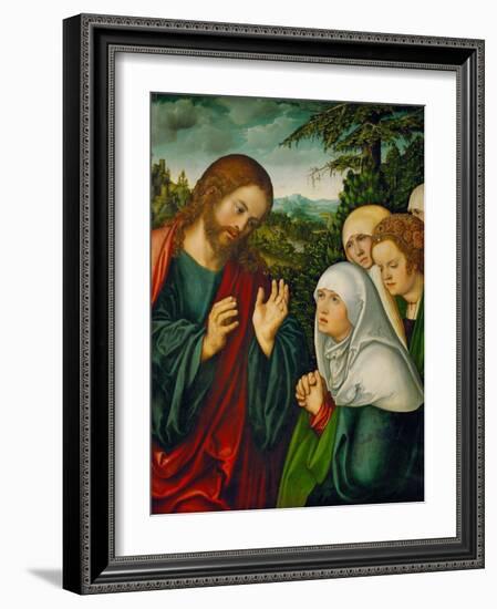 Christ's Farewell to the Holy Women, circa 1520-Lucas Cranach the Elder-Framed Giclee Print